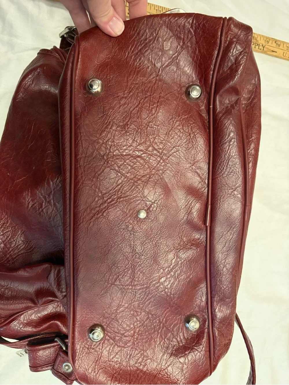 Burgundy Samsonite Silhouette II carry-on 1970s